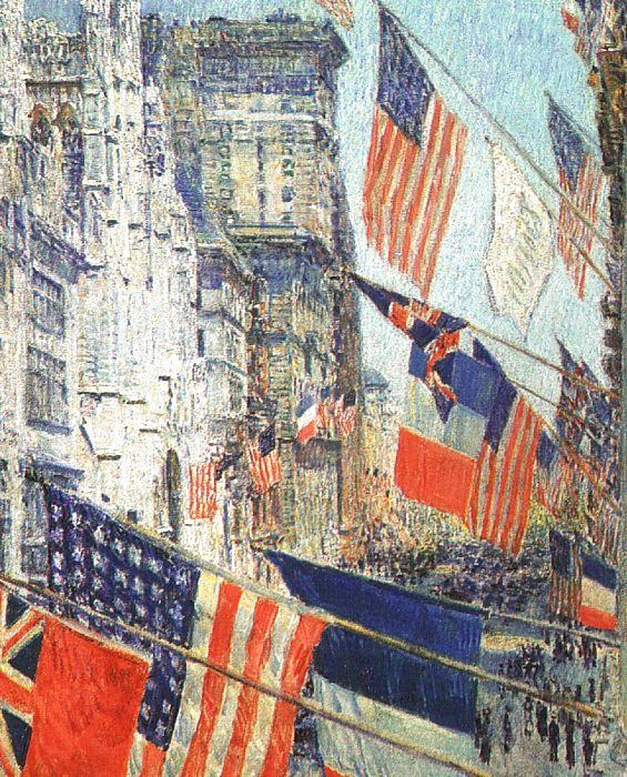 Childe Hassam Allies Day in May 1917 oil painting picture
